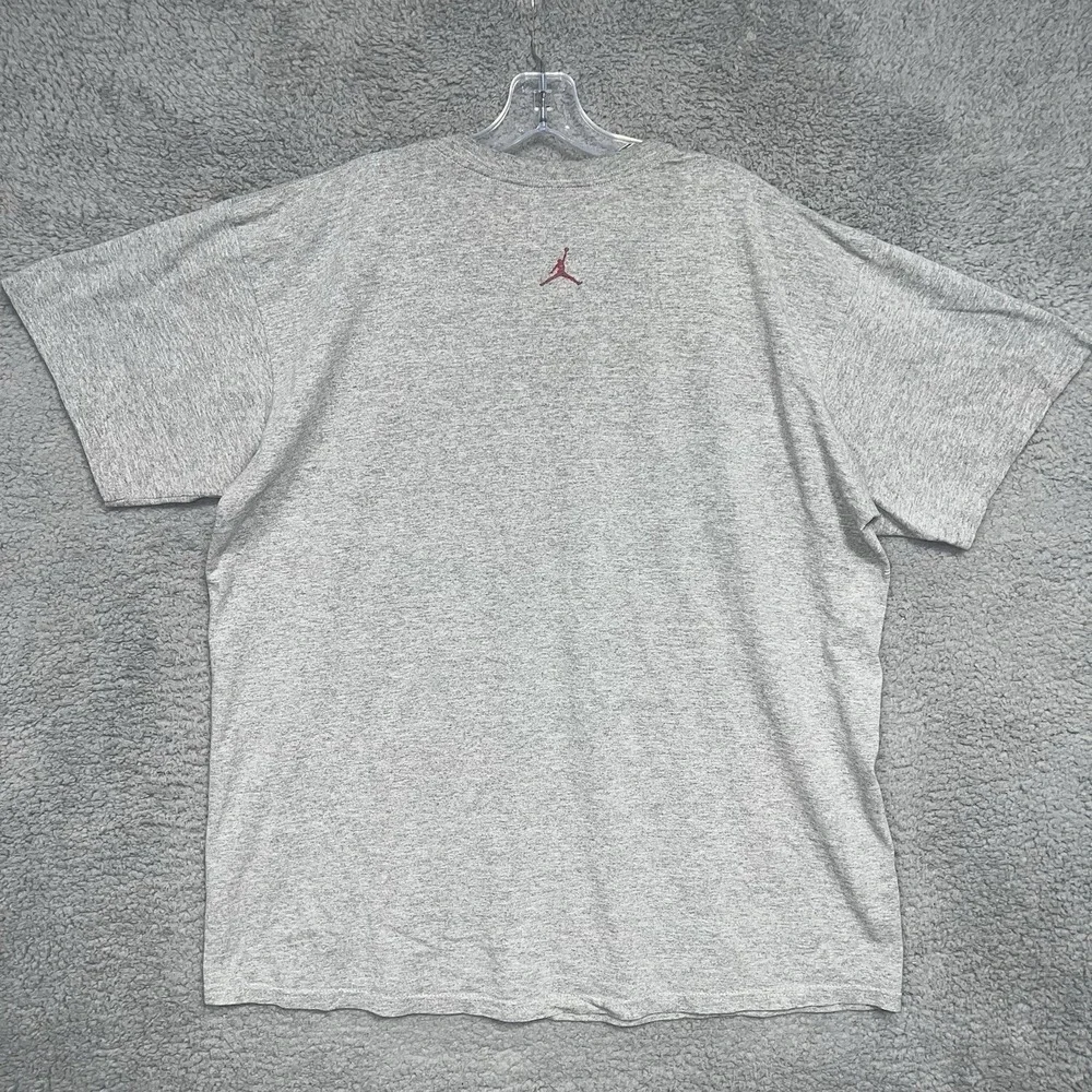 VTG Air Jordan T Shirt Men's Size L Heather Grey Sneakers 2-Side #23 Jumpman Tee